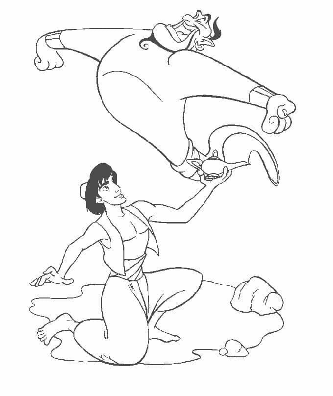 Free Aladdin coloring page