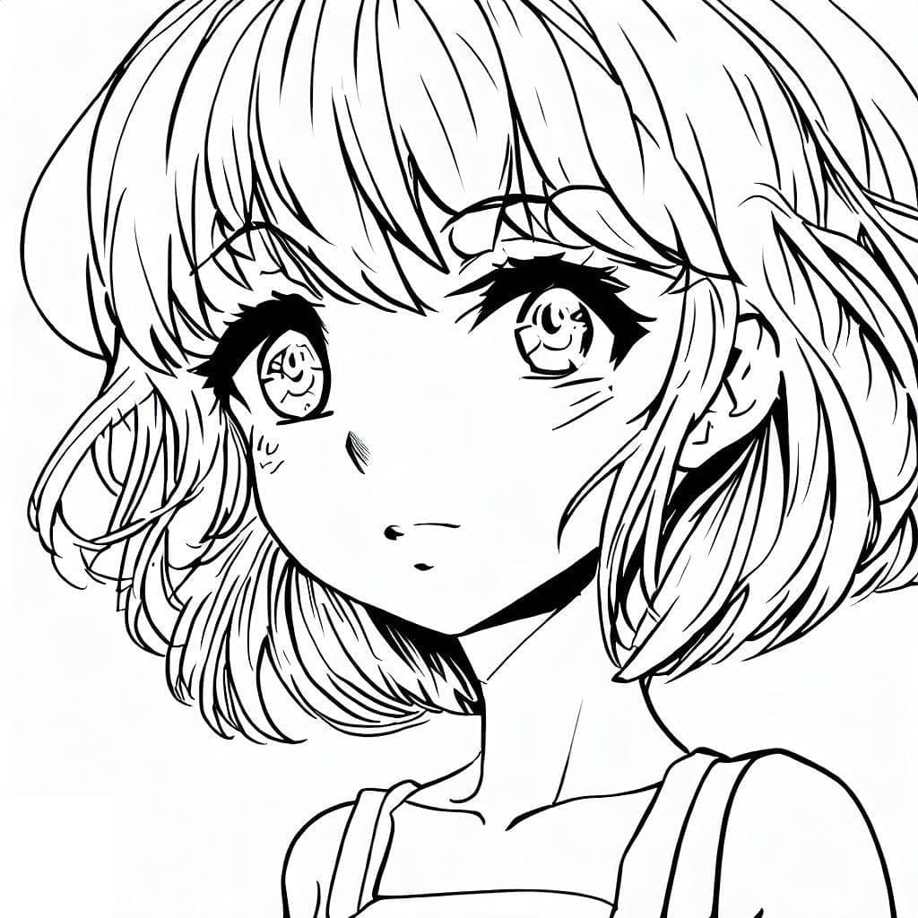 Free Anime Girl coloring page - Download, Print or Color Online for Free