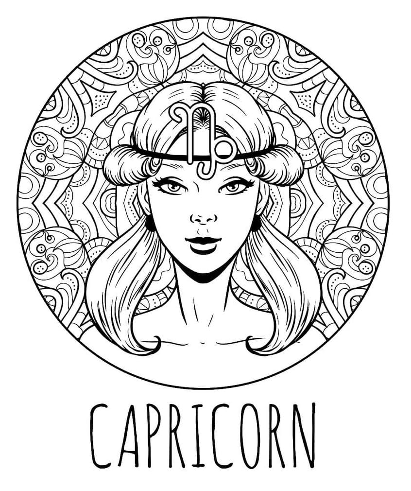Free Capricorn coloring page - Download, Print or Color Online for Free