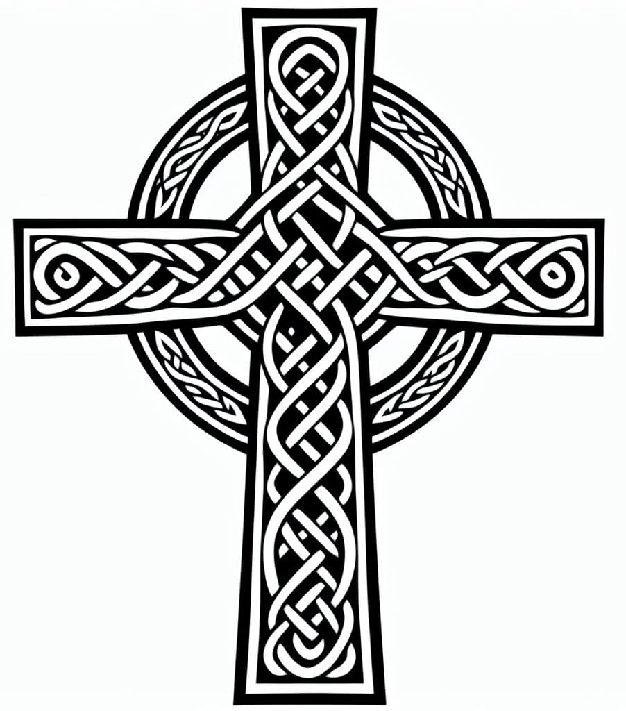 Free Celtic Cross coloring page - Download, Print or Color Online for Free