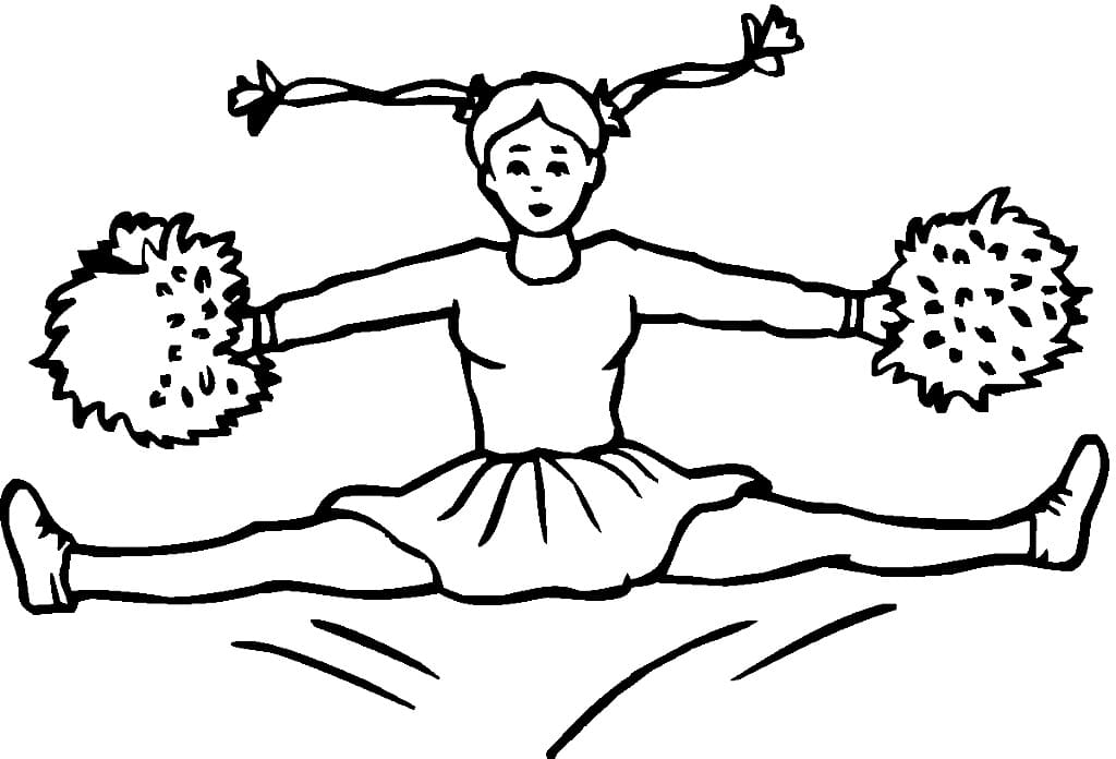 Free Cheerleader coloring page