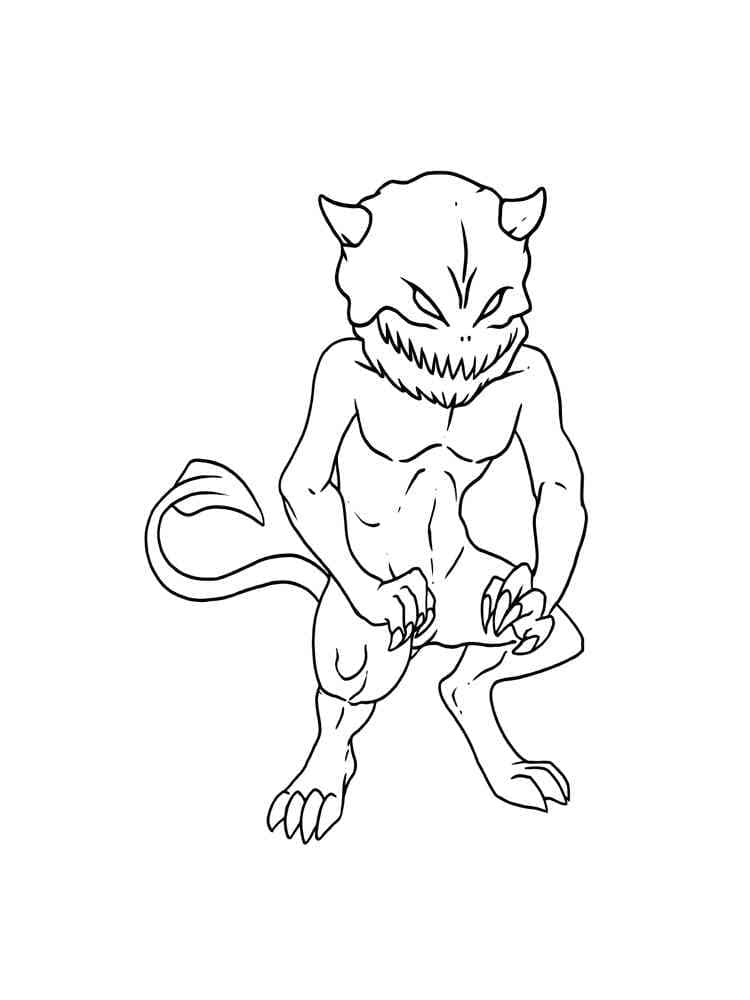 Free Demon coloring page