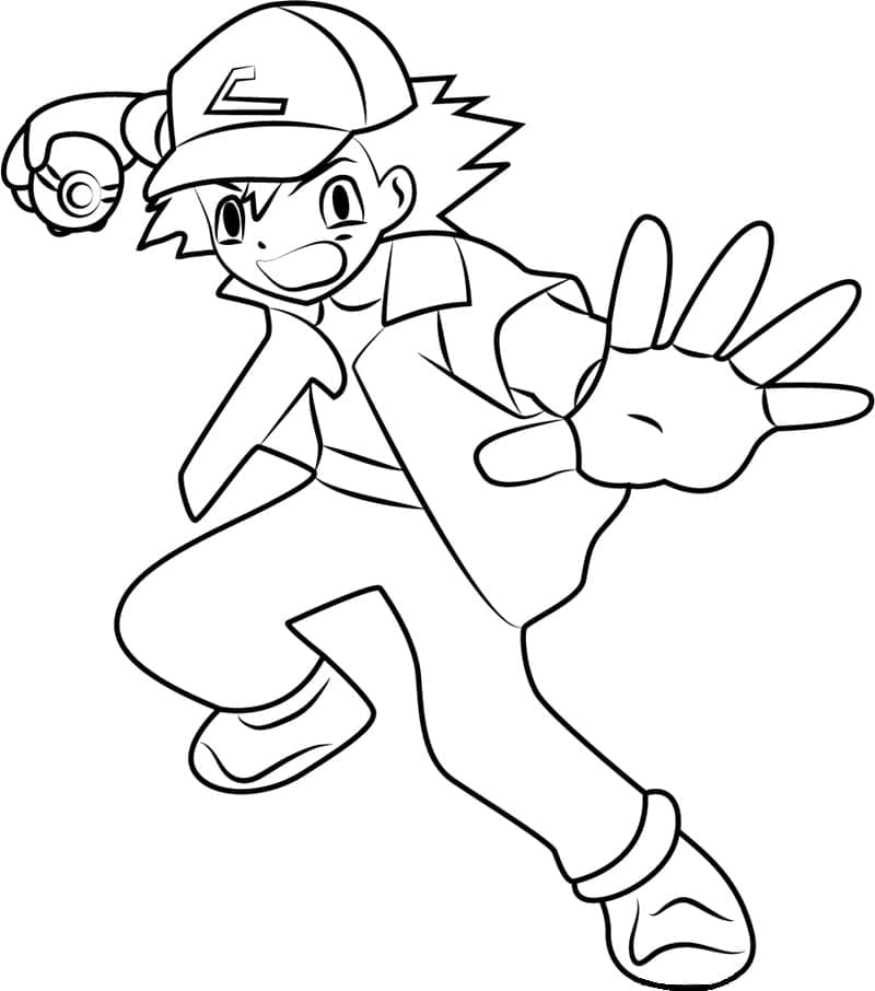 Free Drawing of Ash Ketchum