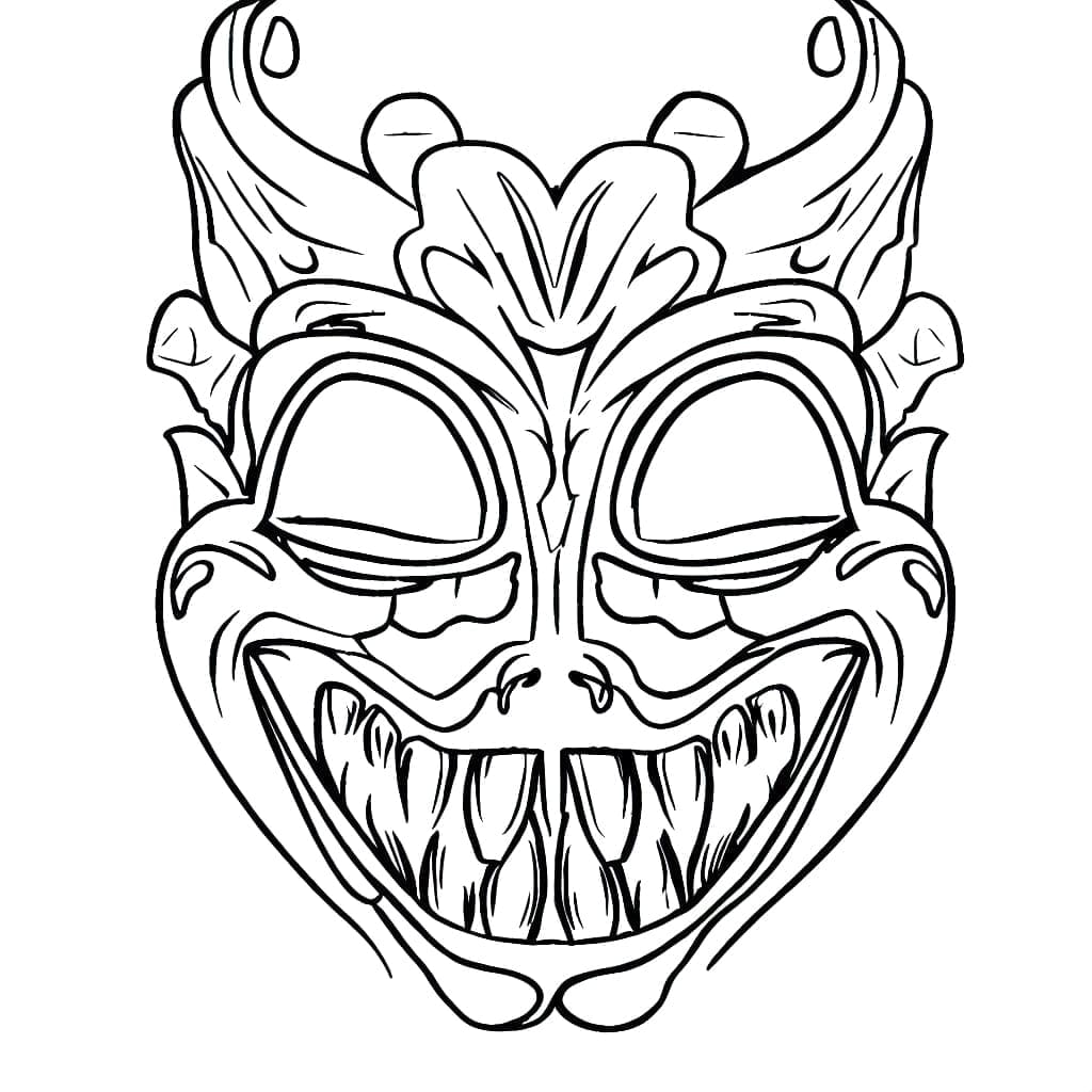 Halloween Mask coloring pages - ColoringLib