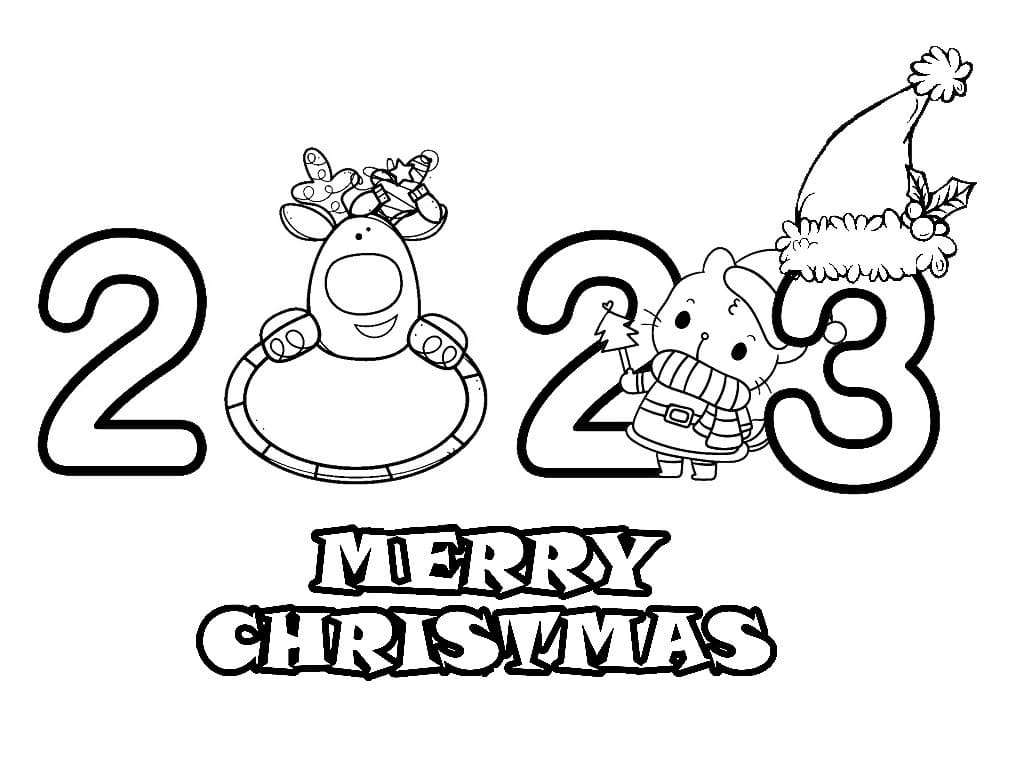 Free Drawing of Merry Christmas 2023