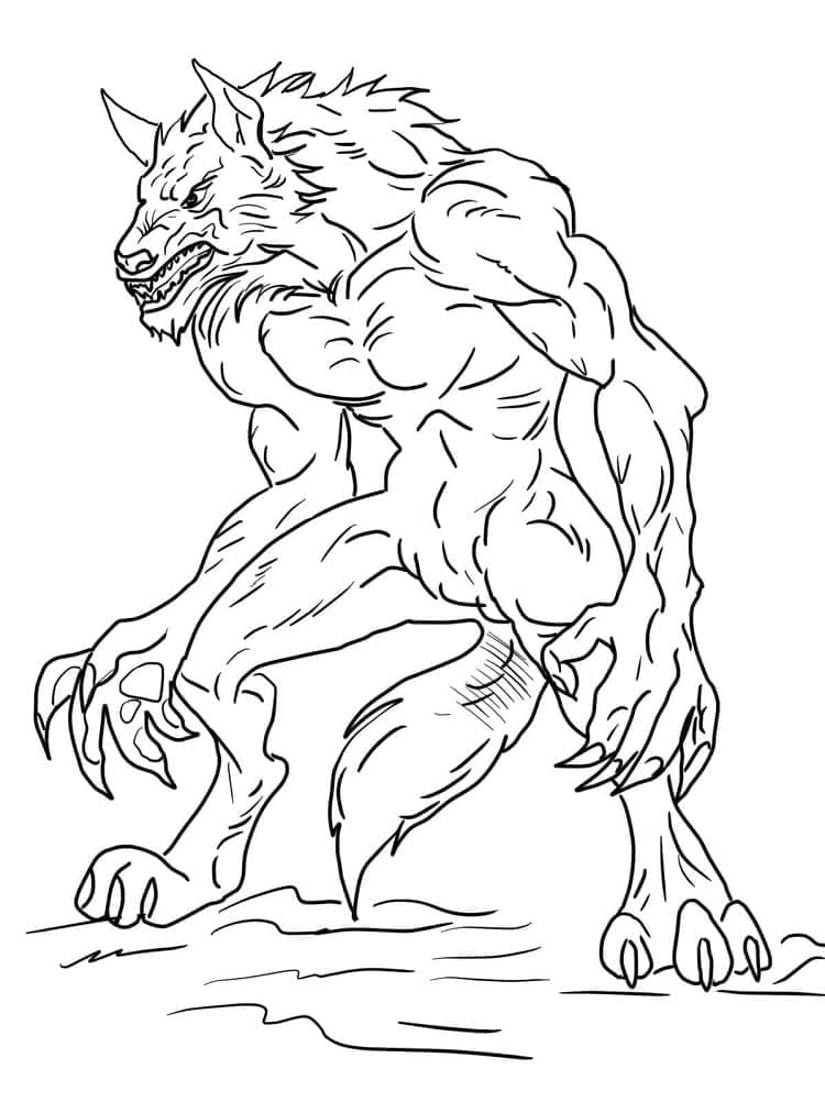 Free Drawing of Werewolf coloring page - Download, Print or Color ...