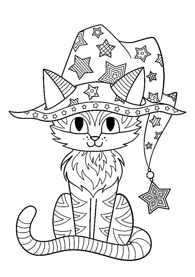 Free Halloween Cat Coloring Page Download Print Or Color Online For Free