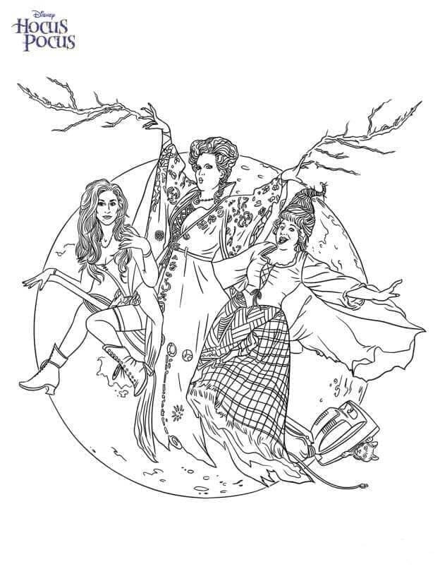 Free Hocus Pocus Coloring Page Download Print Or Color Online For Free