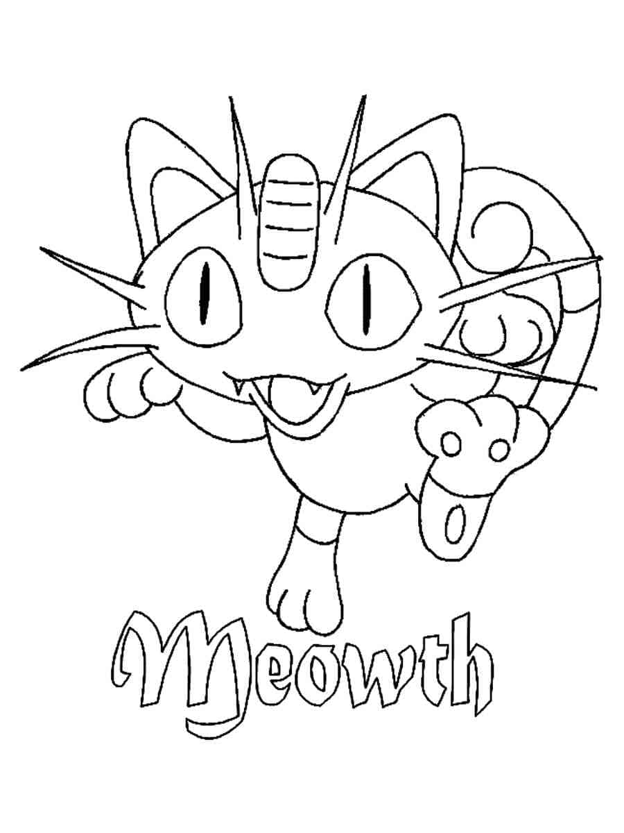 Free Pokemon Meowth coloring page - Download, Print or Color Online for ...