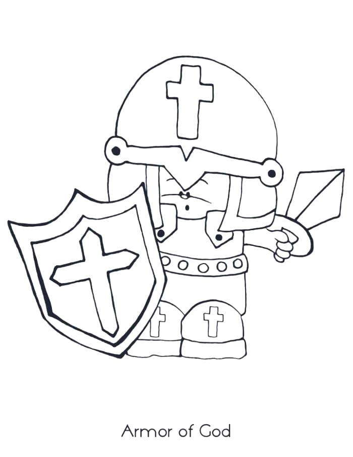 Free Printable Armor of God coloring page