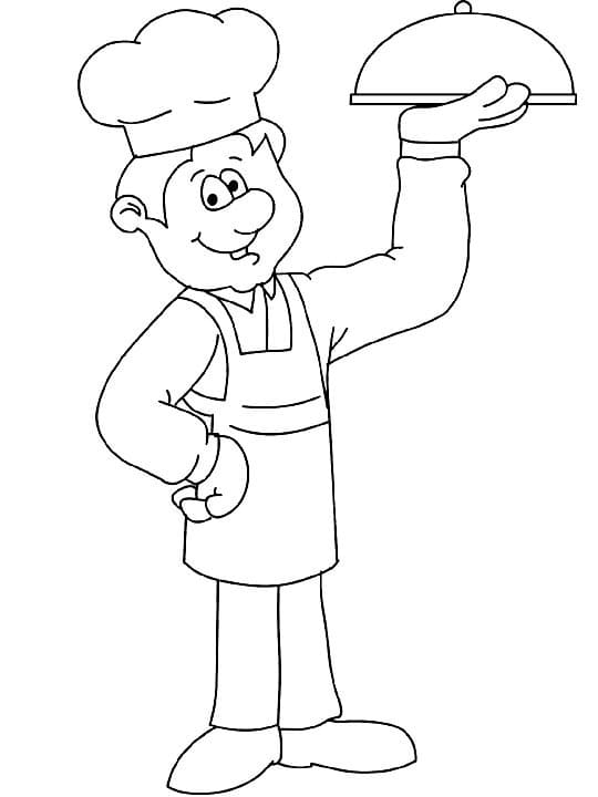 Free Printable Chef coloring page