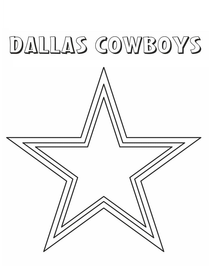 Free Printable Dallas Cowboys coloring page