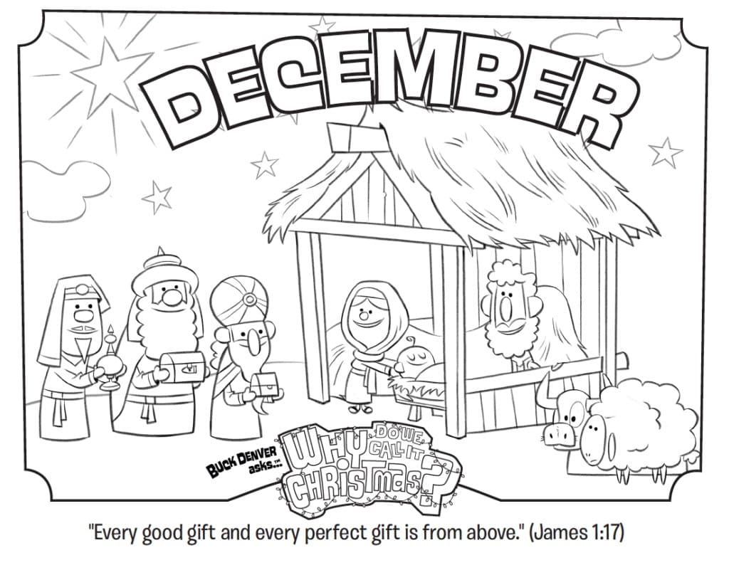 Free Printable December coloring page Download Print or Color Online