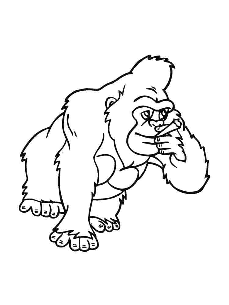 Free Printable Gorilla coloring page - Download, Print or Color Online ...