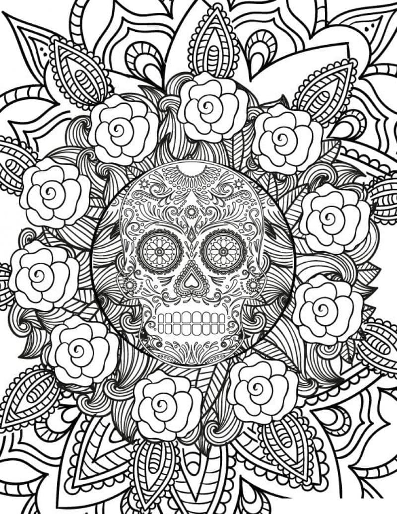 Free Printable Halloween for Adults coloring page