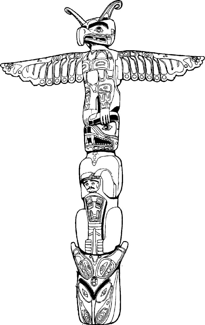 Free Printable Totem Pole coloring page - Download, Print or Color ...
