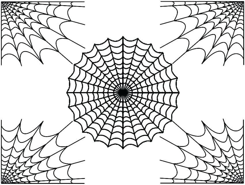 Free Spider Webs coloring page