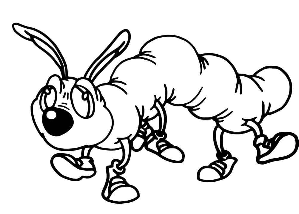 Funny Caterpillar coloring page