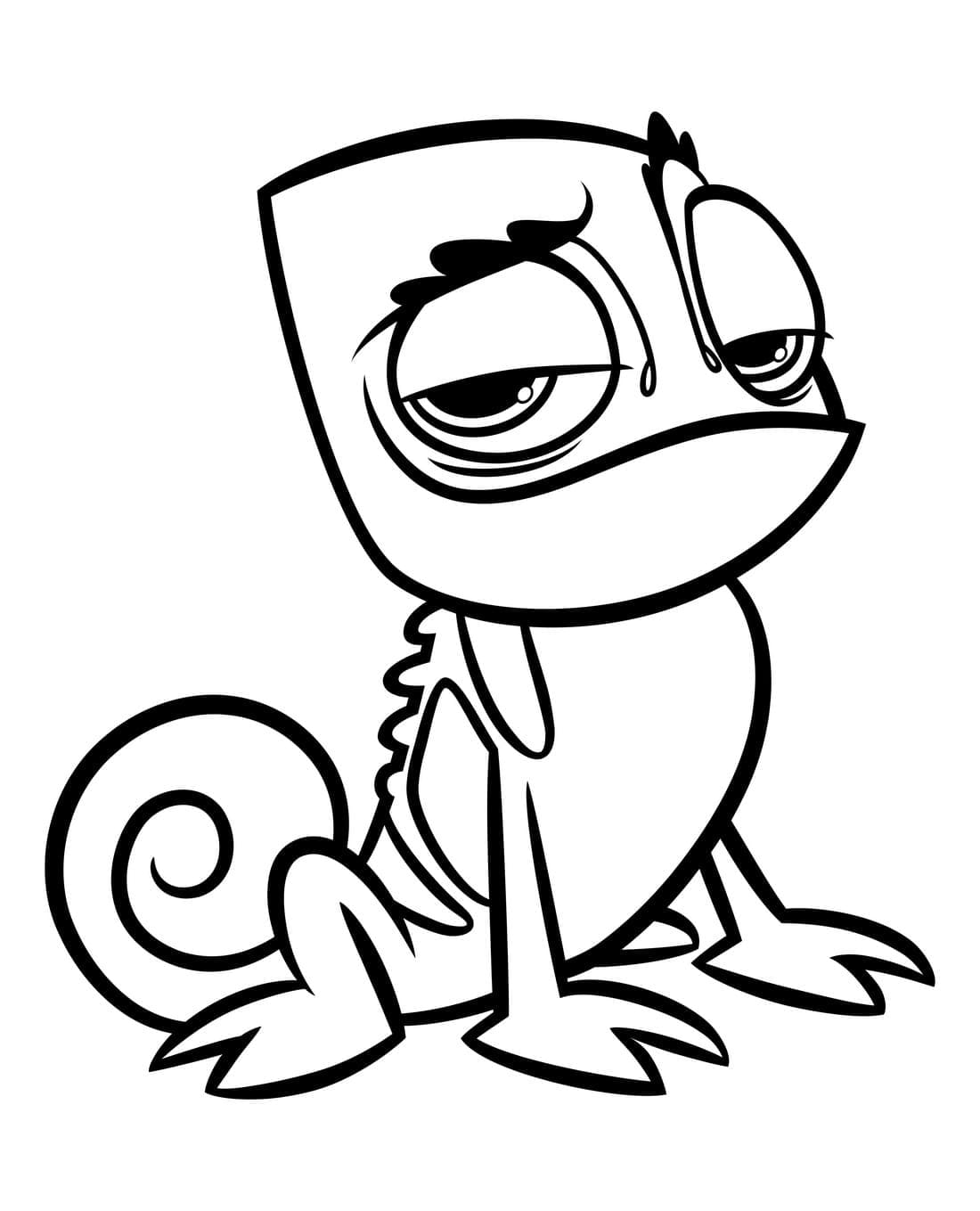 Funny Chameleon coloring page - Download, Print or Color Online for Free