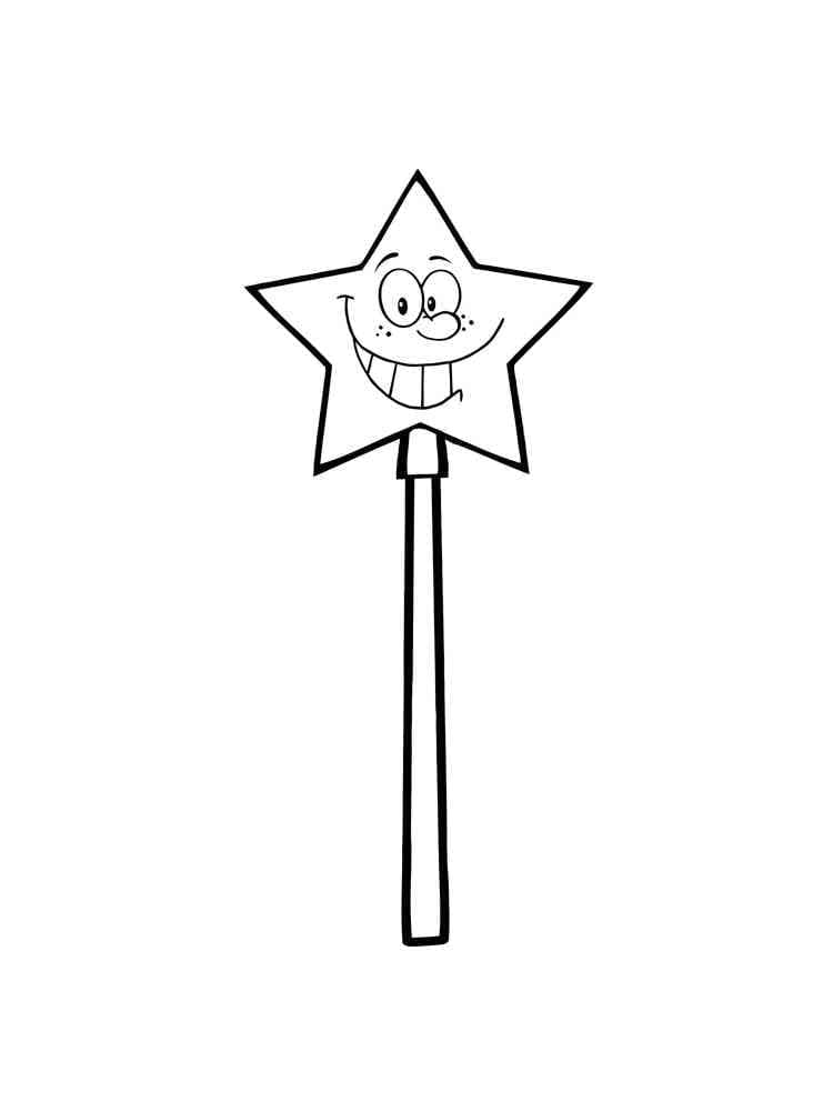 Funny Magic Wand coloring page