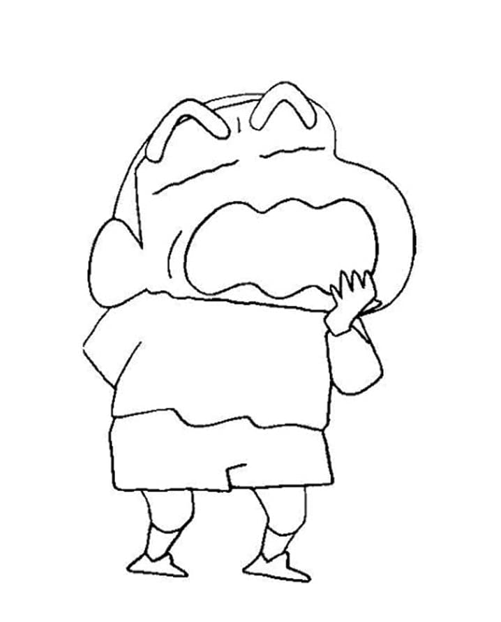 Funny Shin chan coloring page