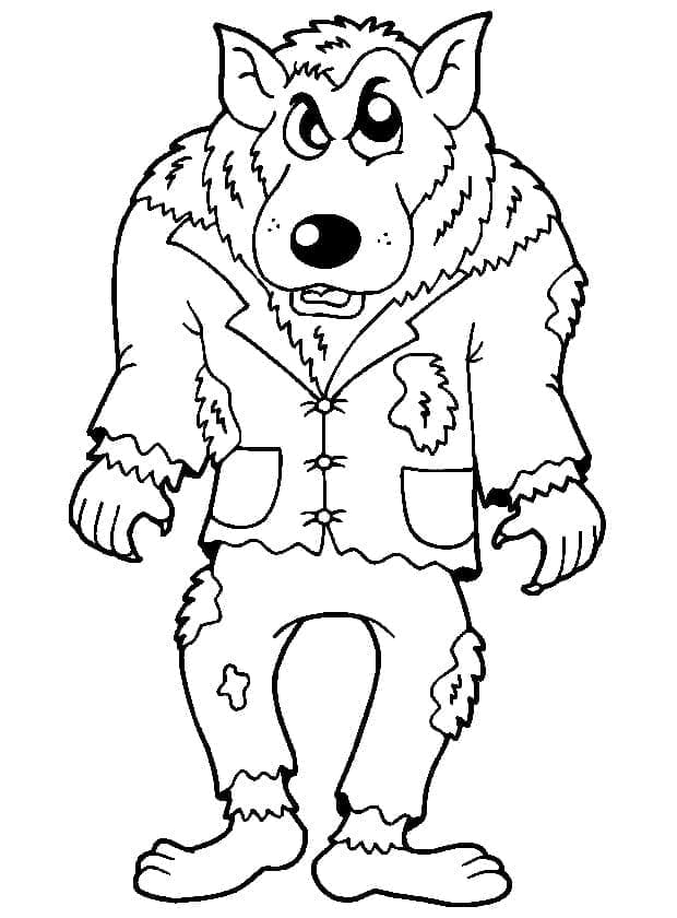 Funny Werewolf coloring page - Download, Print or Color Online for Free