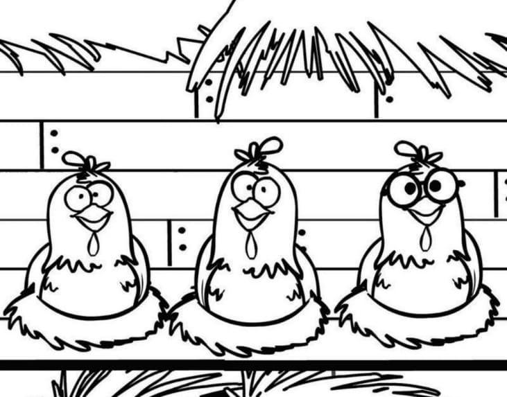 Galinha Pintadinha Hens coloring page