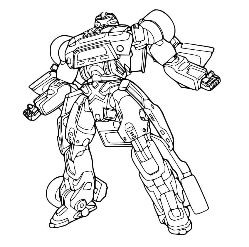 Gambar Tobot X coloring page