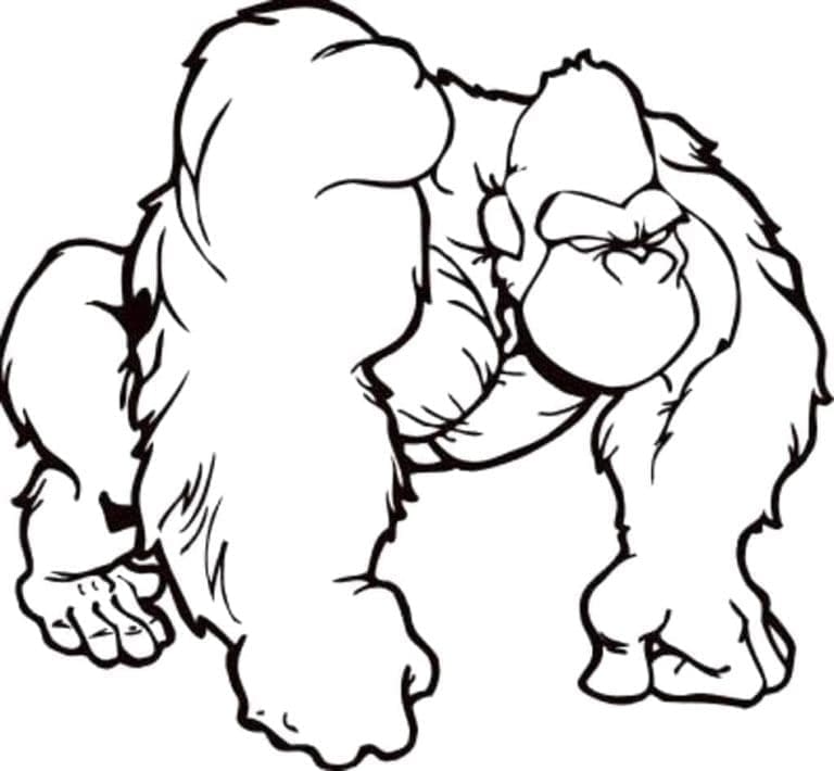 Giant Gorilla coloring page