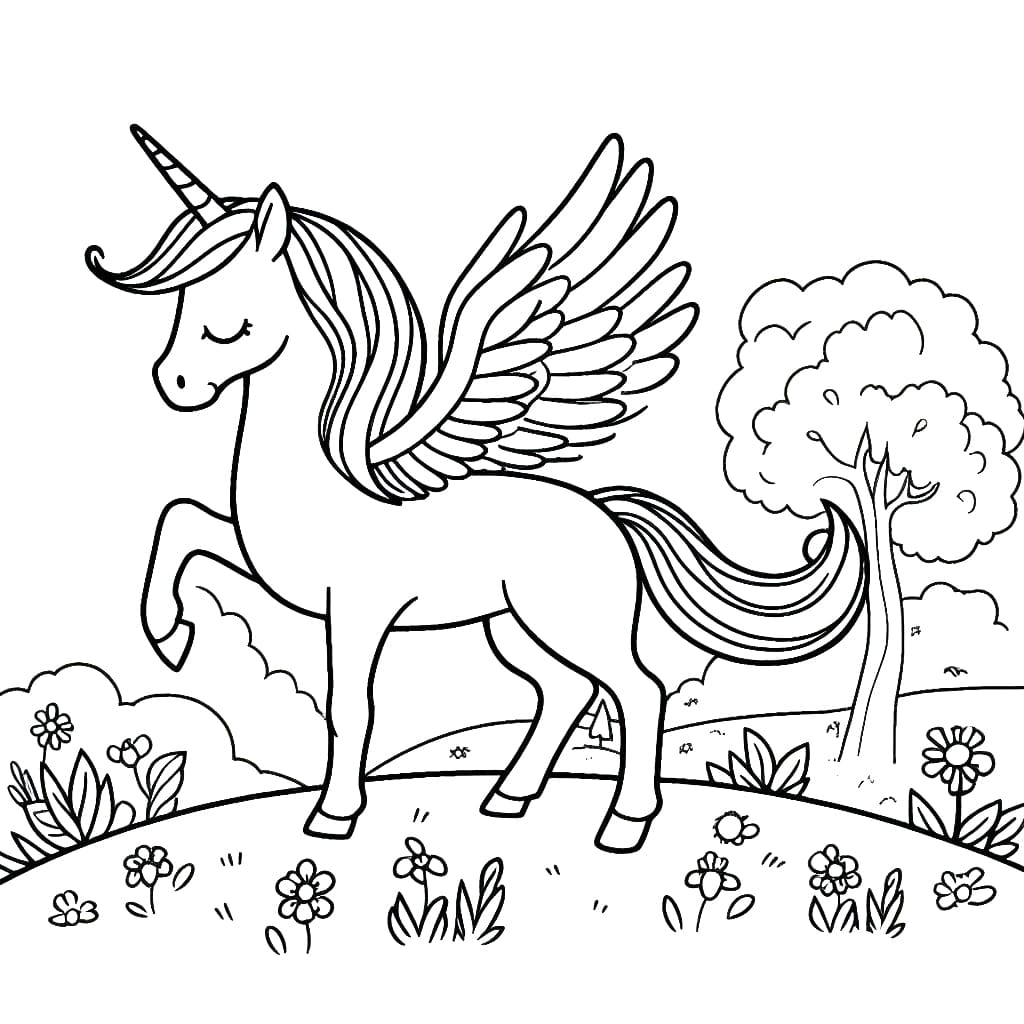 Gorgeous Alicorn coloring page - Download, Print or Color Online for Free