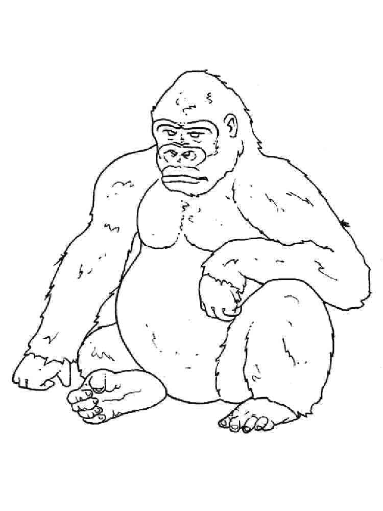 Gorilla to Print coloring page