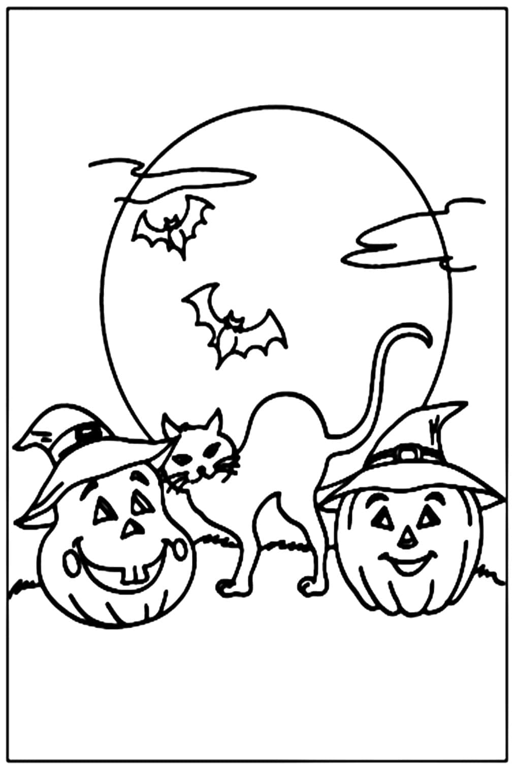 Halloween Cats coloring pages - ColoringLib