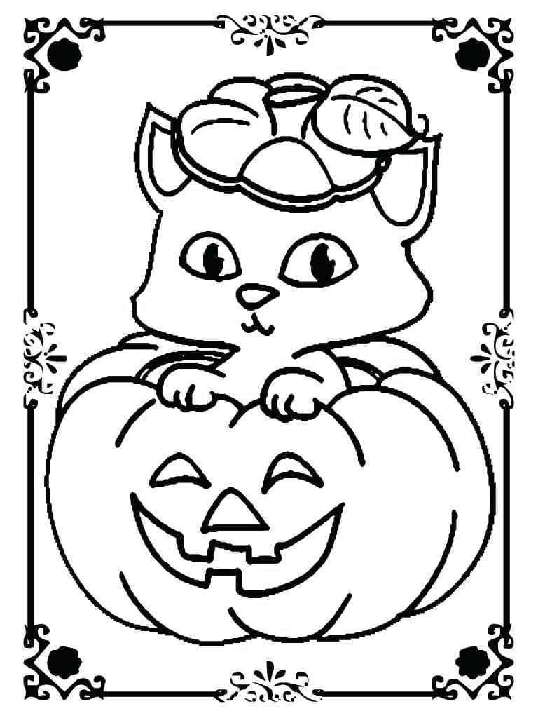 Halloween Cat Printable coloring page