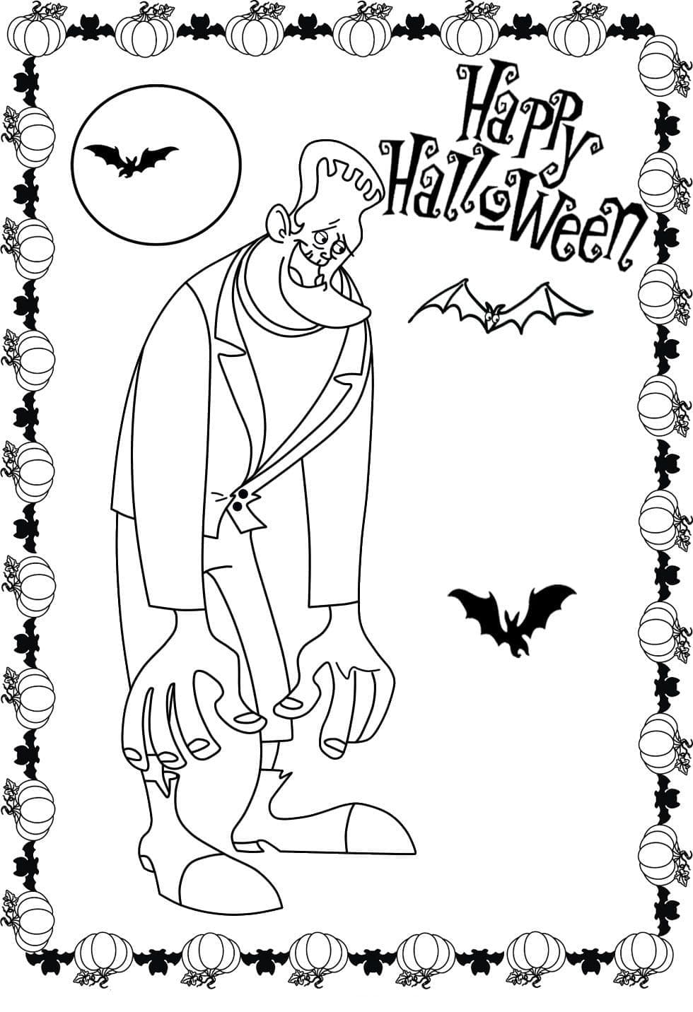 Halloween Frankenstein coloring page - Download, Print or Color Online ...