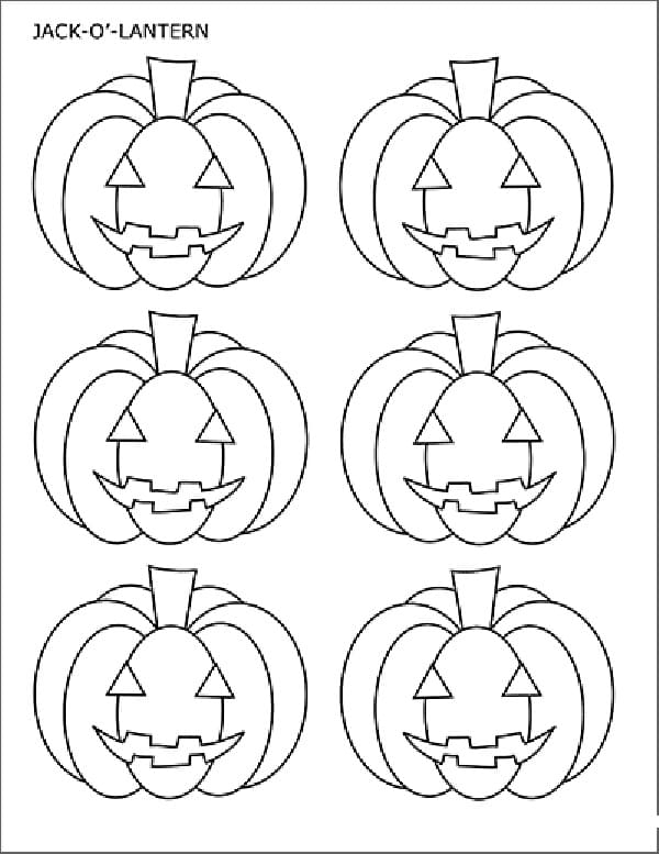 Halloween Jack O Lanterns coloring page