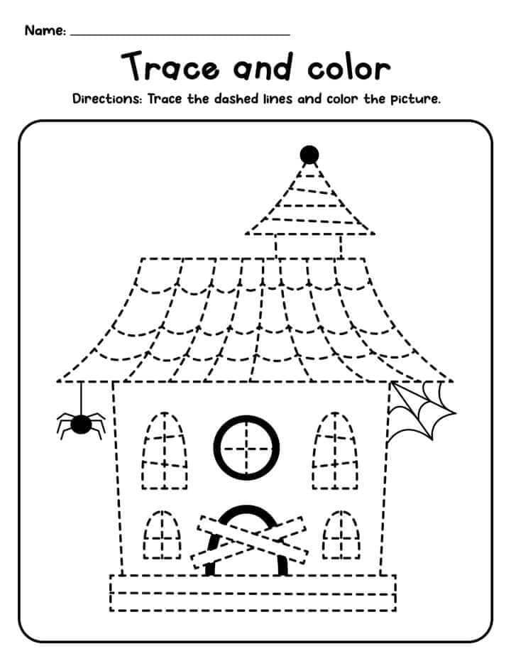 Halloween Tracing – sheet 11 coloring page