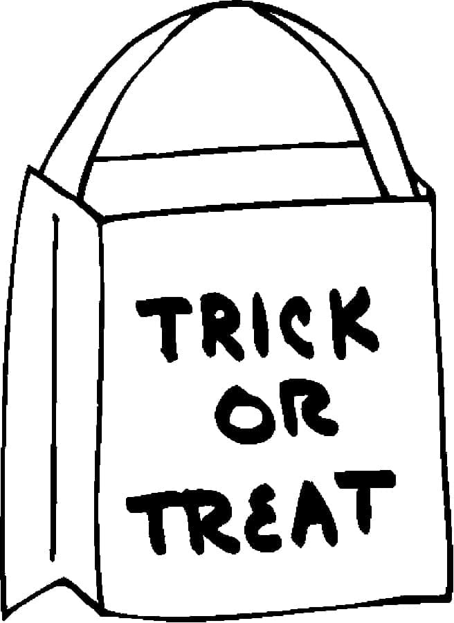 Halloween Trick or Treat Bag coloring page - Download, Print or Color ...