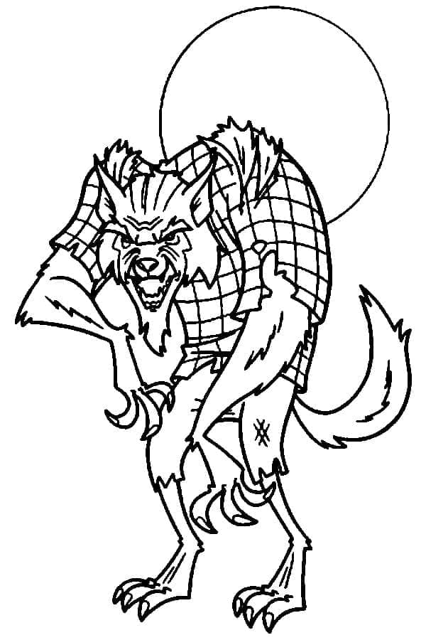 Halloween Werewolf Image coloring page - Download, Print or Color ...