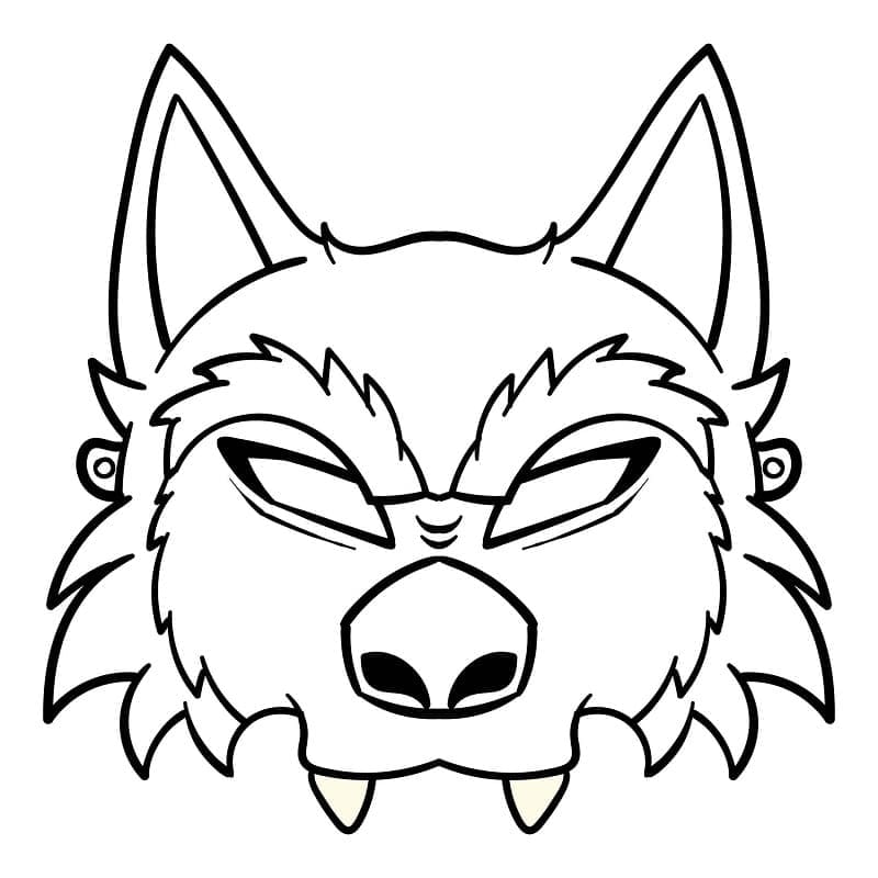 Halloween Wolf Mask coloring page - Download, Print or Color Online for ...