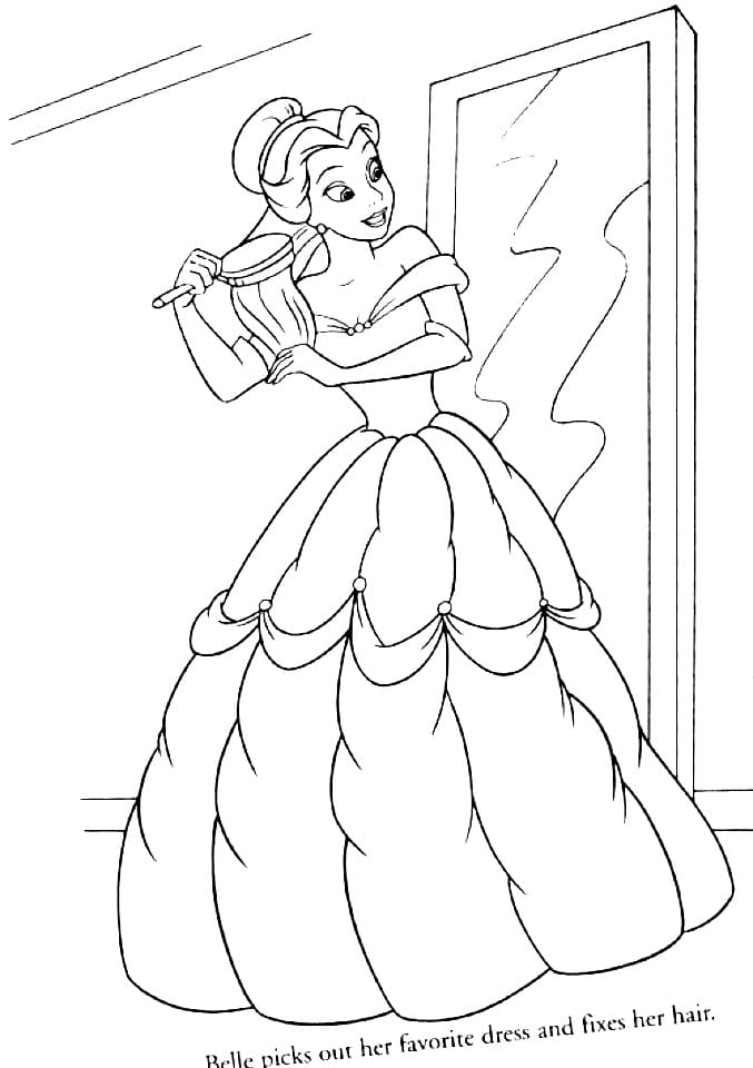 Happy Belle Princess coloring page