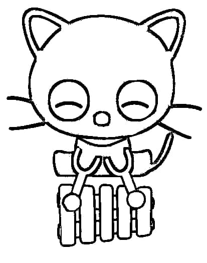 Happy Chococat coloring page