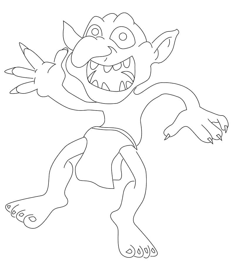 Happy Goblin coloring page