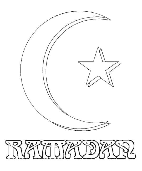 Happy Ramadan coloring page