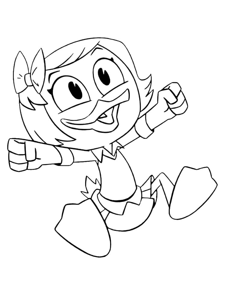 Happy Webby Vanderquack coloring page