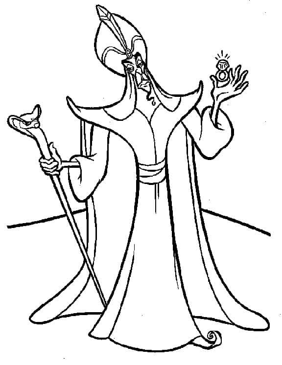 Jafar in Aladdin coloring page