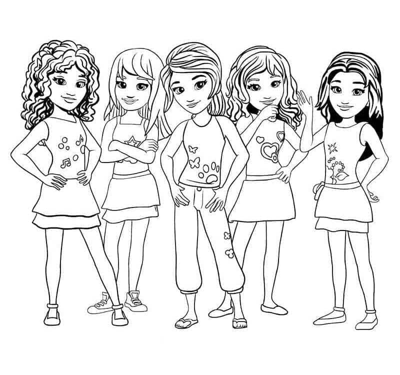 Lego Friends Characters Coloring Page Download Print Or Color Online