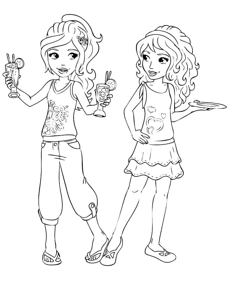 Lego Friends Pretty Girls coloring page - Download, Print or Color