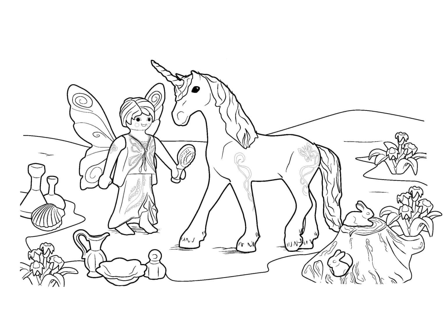 Lego Friends Unicorn coloring page