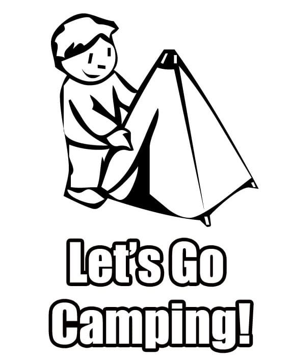 Let’s Go Camping coloring page