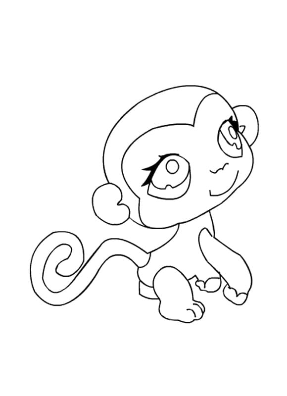 Littlest Pet Shop Monkey coloring page